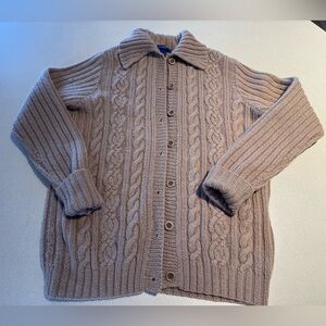 J. Crew  cable knit wool cardigan